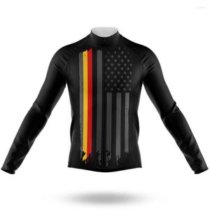 Racing Jackets Lente Summer Duitsland Nationaal Team Alleen lange mouw Ropa Ciclismo Cycling Jersey Wear Size XS-4XL