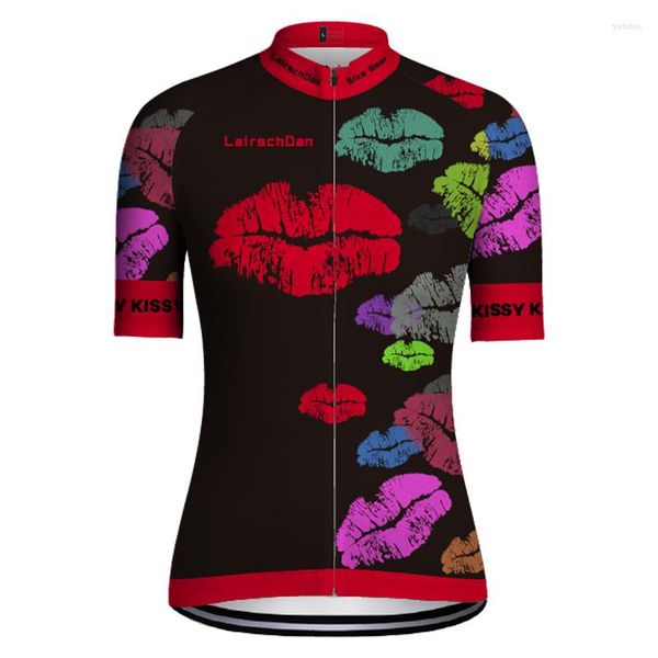 Vestes de course SPTGRVO Dames Lèvres Cyclisme Jersey Femmes 