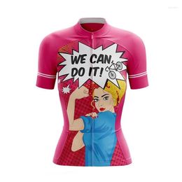 Vestes de course SPTGRVO femmes été rose vêtements de cyclisme vélo de route maillot Pro équipe vêtements de vélo à manches courtes vtt chemise Tricota Mujer