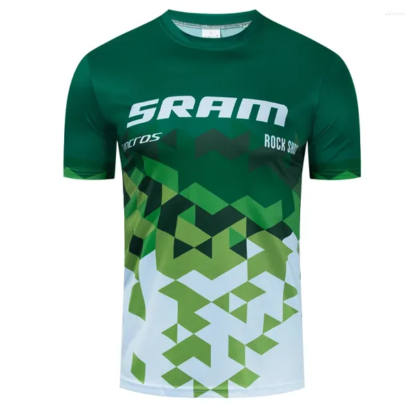 Vestes de course SRAM Syncros ROCK SHOCK Maillot de cyclisme Hommes Femmes Vélo à séchage rapide T-shirt Ropa Ciclismo Pro VTT Bicycl Maillot Vêtements