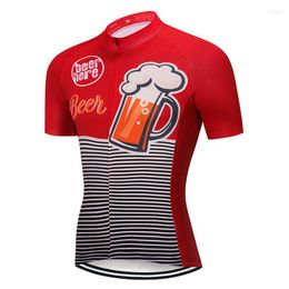 Racing Jackets Zomerbier fietsentrui MTB shirts fietskleding snel droge fietskleding korte maillot roupa ropa de ciclismo hombre