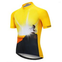 Vestes de course d'été, maillots de cyclisme pour hommes, hauts Anti-transpiration, chemises de vélo vtt, vêtements d'équitation respirants à séchage rapide