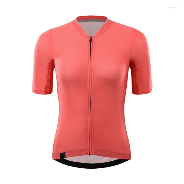 Vestes de course Chemises de vélo de route d'été Pro Team Maillot de cyclisme pour femmes VTT à manches courtes Fermeture à glissière complète Vêtements de vélo Taille asiatique