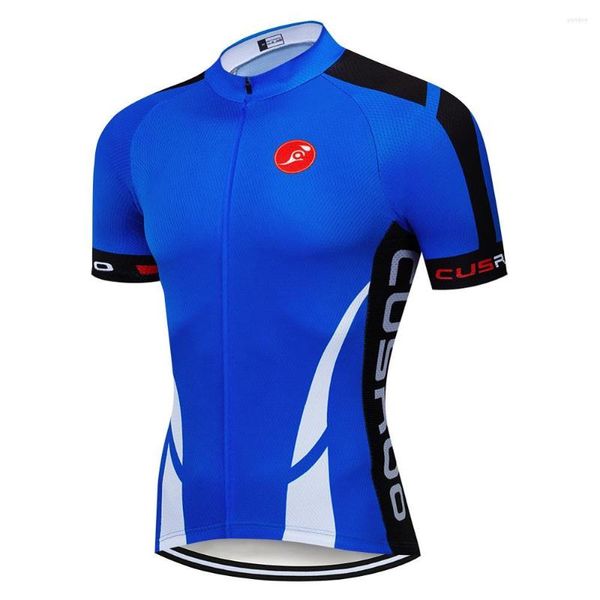 Vestes de course Team Cycling Jersey Top Vêtements Vêtements de sport respirants Panier à manches courtes