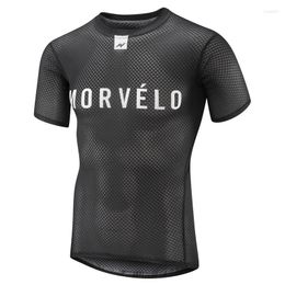 Racing Vestes Team Morvelo 2022 Vélo De Route Équitation Couche De Base Hommes D'été À Manches Courtes Léger Jacquard Maille Cycle Sous-Vêtements Capa De Ciclismo