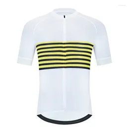 Vestes de course équipe Coup de course légère pour les vêtements d'été White Top Quality Short Sleeve Cycling Jersey Pro Bicycle Wear Shirts