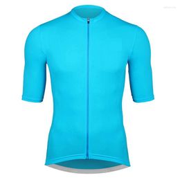 Racing Jackets Team SDIG Pure Blue Green Cycling Jersey Men Summer Short Sleeve Cycle Wear Respirant Quality Good Riding Shirt Polyester
