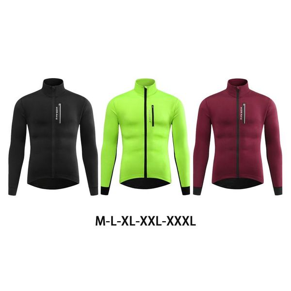 Vestes De Course Veste D'hiver De Vélo Thermique Manteau Chaud Et Léger Coupe-Vent Polaire Imperméable Imperméable Réfléchissant Pour Hommes Pour Le Cyclisme À Vélo