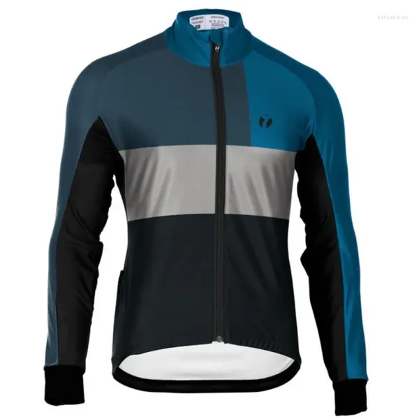 Vestes de course Trimtex Jerseys de cyclisme d'hiver pour hommes Thermal Fleece Maillot Pro Team Clothing Outdoor Road Bike