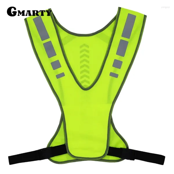 Jackets de carreras Unisex motocicleta chaleco reflectante ropa duradera la elasticidad de seguridad ajustable para la noche corriendo ciclismo caminar