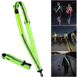 Vestes de course USB Rundited Safety Reflective Relective Running Gear High Visibility LED Connex LED pour le jogging de vélo nocturne Marche