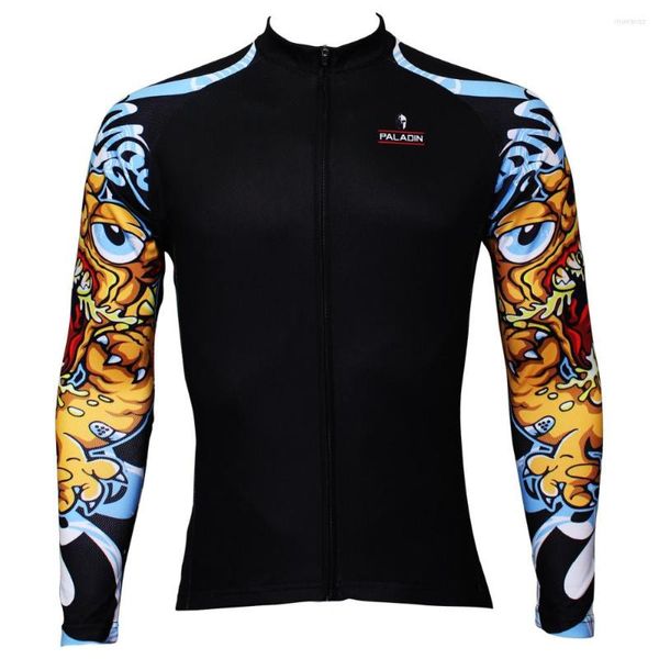 Chaquetas de carreras Vicious Dogs Pattern Hombres Especialidad Manga larga Ciclismo Jersey Transpirable Ciclismo Ropa Poliéster Ropa