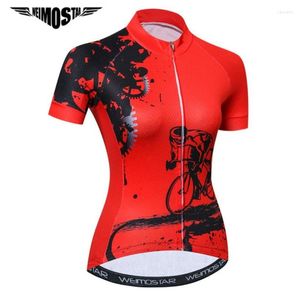 Racing Jackets Weimostar 2023 Pro Team Cycling Jersey dames shirt zomer zomerse mouw kleding ademende mtb fiets fiets ropa