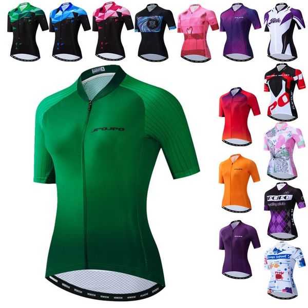 Vestes de course Weimostar Green Jersey Jersey Femmes Summer Team Vêtements Dames Vélo Chemise à manches courtes VTT Vélo Tops Maillot