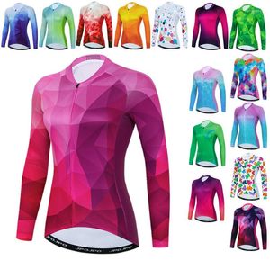 Vestes de course Weimostar Pro Maillot de cyclisme Femmes Manches longues Automne Vêtements de vélo de montagne Respirant VTT Veste d'équipe de vélo