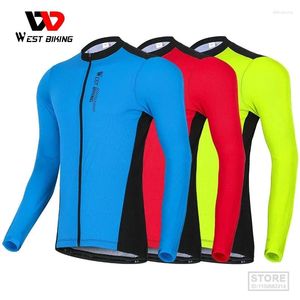 Jackets Racing West Ciclismo West manga larga Jersey en bicicleta transpirable Sport Sport Bicycle Men Camiseta Bike cómoda bicicleta