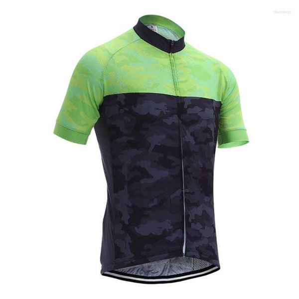 Chaquetas de carreras al por mayor de calidad superior de manga corta fresco y encantador verde ciclismo Jersey bicicleta ropa transpirable