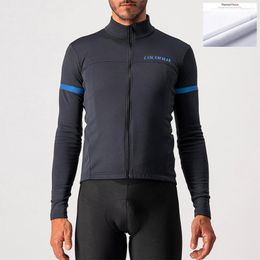 Vestes de course Hiver Coconut Thermal Fleece Maillot de cyclisme pour hommes à manches longues Ropa Ciclismo Vêtements de vélo Vélo Maillot chaud Sportswear Tops