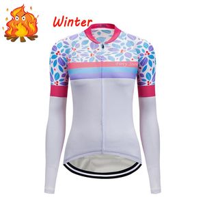 Racing Vestes Hiver Thermique Polaire Femmes Cyclisme Maillot Chemise Vélo De Route Vêtements Vélo Tops Vêtements Montagne Blouses Rétro Maillot Jacke