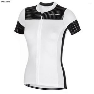 Racing Jackets Women Classical Team Dots Cycling Jersey Customized Road Mountain Race Top Orollling 4 Pockets