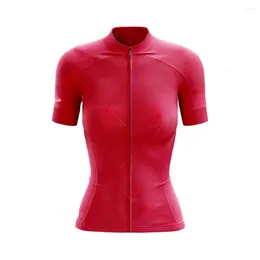 Vestes de course Vêtements de cyclisme pour femmes 2024 Maillot d'été à manches courtes Triathlon Bike Girls Chemises