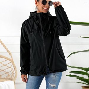 Racing Jackets Dames Solid Rain Outdoor Outdoor Waterdichte Raincoat Winddichte jas Lagen Casual ritssluiting overjas jas uit het oog meter