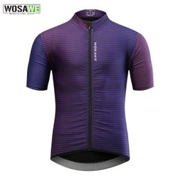 Vestes de course WOSAWE Color Pro Fit maillot de cyclisme à manches courtes chemises pour hommes poche vtt vélo Hombre vêtements de sport