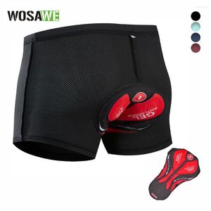 Vestes de course Wosawe Spring Summer Cycling Underwear for Men and Women Swechable Drying Mountain Bike Silicone Cushion Shorts BC102