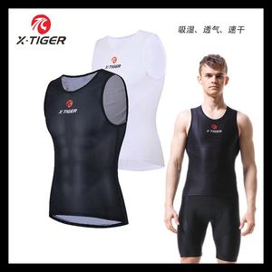 Vestes de course X-Tiger Base Layers Gilet de cyclisme respirant pour hommes Maillots de sport de descente Pro Bike Short Mesh Superlight Undershirt