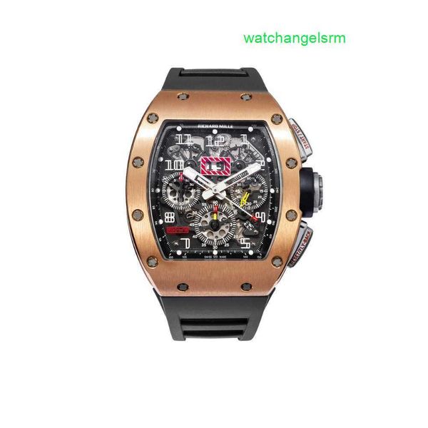 Montre-bracelet mécanique de course RM montre-bracelet RM011-FM Felipe Massa Time Code montre-bracelet en or rose pour homme RM011 DK