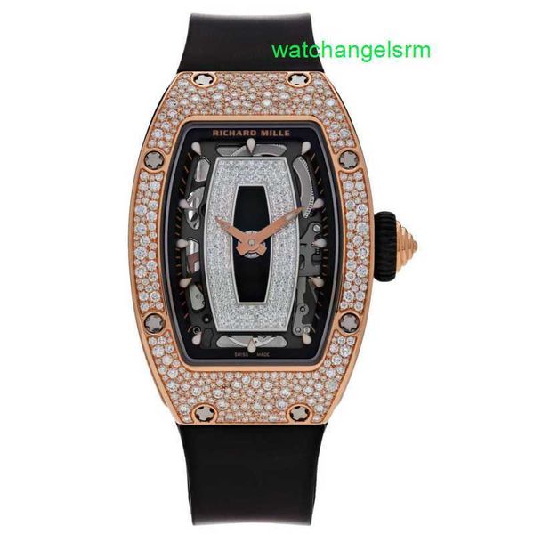 Montre-bracelet mécanique de course RM pour femmes, RM07-01, or Rose, Agate, neige, ensemble de diamants, RM07-01 JY