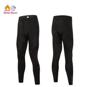 Pantalon de course 2021 Hiver Noir Polaire Thermique Collants De Cyclisme En Plein Air Vêtements De Vélo Bavoirs 19D Gel Pad Pantalon De Vélo Antichoc