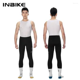 Pantalones de carreras Inbike MTB Ciclismo Spring Bike masculino larga acolchada con bolsillos laterales medias Leggings al aire libre