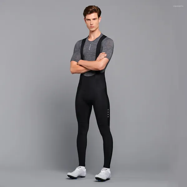 Pantalons de course LA PASSIONE hiver cyclisme bavoirs thermique polaire vélo long VTT collants respirant chaud rembourré bavoir