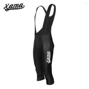 Racing Pants Men's Black Cycling 3/4 knie Bib Knickers 20D Gel Pad Shorts Professional Riding Cushion Bike Team Ciclismo Pantys XAMA