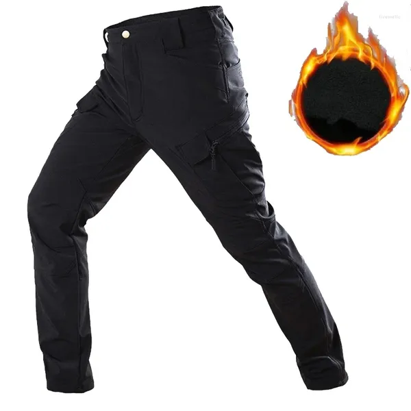 Pantalons de course Pantalons polaires pour hommes coupe-vent cyclisme thermique vêtements de moto équitation vêtements de vélo de route pantalons de vélo Spodnie VTT