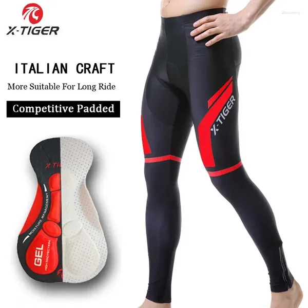 Pantalon de course X-TIGER cyclisme printemps automne Coolmax Pantalon avec 5D Gel Pad équitation vélo Lycra Pantalon VTT