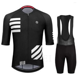 Ensembles de course 2022 maillot de cyclisme hommes manches courtes Ropa Hombre vtt respirant ensemble Bicicleta vêtements vélo Sport costumes