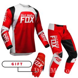 Sets de carreras 2022 DIRT MOFOX MTB Jersey Pantalones Juego de equipos MX Combo Motorbike Motocross Motocross Racing Enduro Suit Men Off-Road Moto Gloves Kits