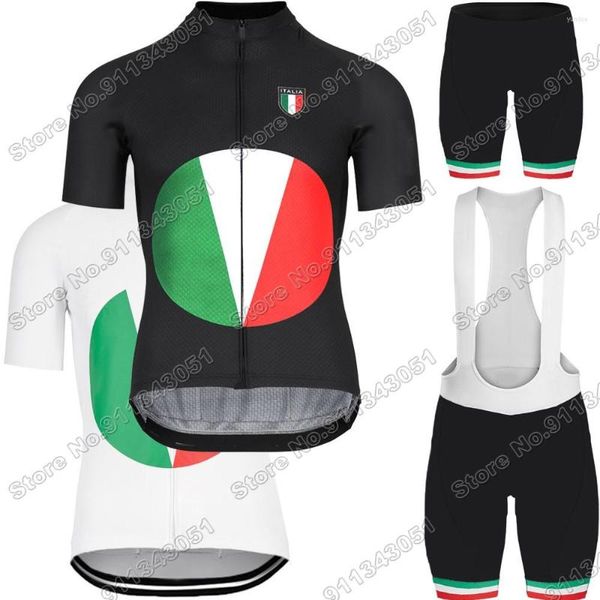 Ensembles de course 2022 Italie ensemble de maillot de cyclisme Italia vêtements complets combinaison de vélo de route cuissard à bretelles vtt Abbigliamento Ciclismo