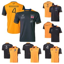 Ensembles de course 2022 Nouveau T-shirt F1 Formule 1 Racing Sleeve Brand officiel Men Breatchable Polo Jersey Personnalisé F1 Car Fans de voiture T-shirts Équipe Garment