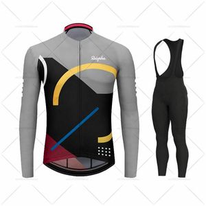 Ensembles de course 2022 Raphaful Maillot de cyclisme à manches longues Set Bike 19D Bib Pantalon Kit Printemps Vêtements à séchage rapide VTT Uniforme Roupa Ciclismo