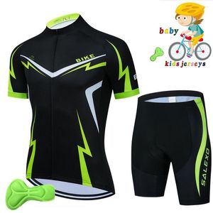 Racing sets 2022 Team Cycling Jersey Children Boys Boys Mtb Motocross Triathlon Suits Kit de vélos à vélo de vélo pour enfants
