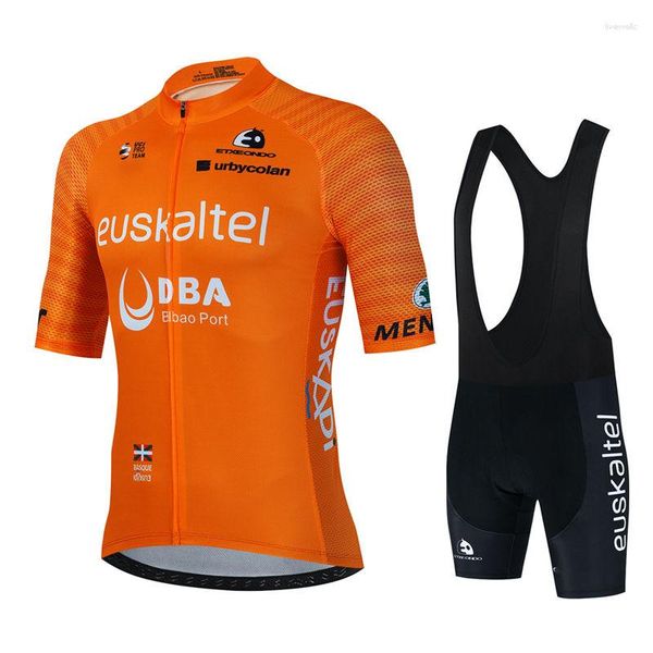 Racing Sets 2023 Euskaltel Euskadi Maillot De Cyclisme Ensemble Vêtements D'été Hommes Kits Vélo De Route Chemises Costume Vélo Cuissard VTT Maillot