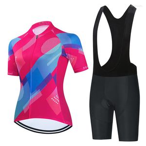 Ensembles de course 2023 motif fantaisie maillot de cyclisme femmes été à manches courtes vêtements vtt vélo uniforme Maillot Ropa Ciclismo vêtements de vélo