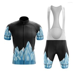 Ensembles de course 2023 ICE Series Hombre hommes maillot à manches courtes et cuissard Gel respirant Pad été cyclisme ensemble