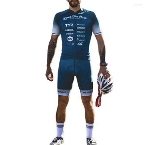 Conjuntos de carreras 2023 Love The Pain Men Summer Cycling Jersey Set Bib 9d Bike Shorts Mtb Road Quick Dry Pro Camisas