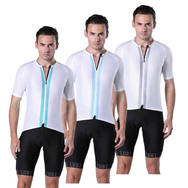 Racing Sets 2023 LUBI Männer Sommer Radfahren Jersey Lätzchen Set Pro Team Atmungsaktive Bike Kits Kleidung MTB Anzug Fahrrad Kleidung Sportswear