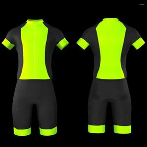 Ensembles de course 2023 Pro route vtt ensemble court peau costume manches combinaison hommes cyclisme vêtements course ajustement vitesse Triathlon Trisuit