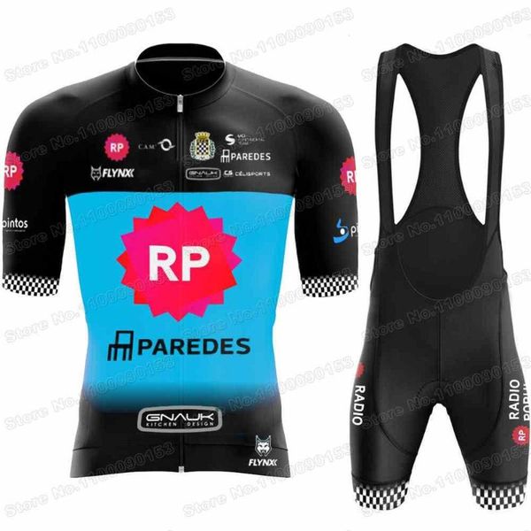 Conjuntos de carreras 2023 RADIO Team RP Ciclismo Jersey Set PAREDES Ropa Verano Hombres Camisas de bicicleta de carretera Traje MTB Bicicleta Bib Shorts